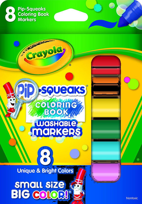 8 Ct. Pip-Squeaks Coloring Book markers