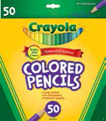 COLORED PENCILS- LONG- 50 CT