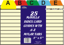 A-Z 3X5 Guides- 5 Tab Cut