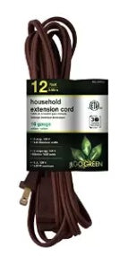 12' Brown Extension Cord
