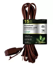 15' Brown Extension Cord