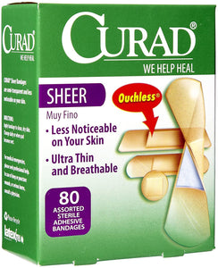 Curad Sheer Band Aid- Ass. Sizes- 80 Ct.