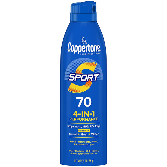 Coppertone Sunscreen Spray-  SPF 70 5-5 Oz.