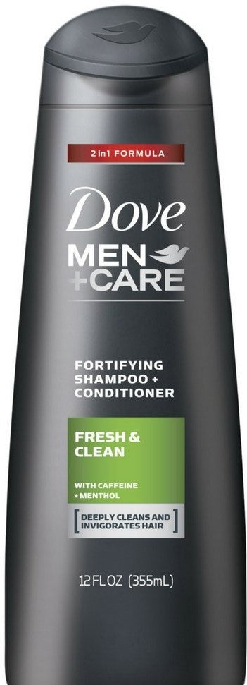 Dove Mens Shampoo 2IN1- Fresh Clean- 12 Oz.
