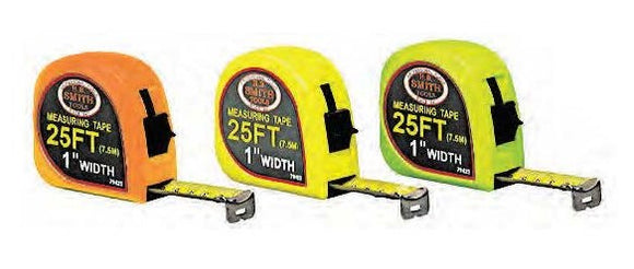 25' Measuring Tape- 1'' Wide- Ass. Colors