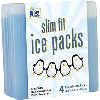 4 Pk Ice Packs- Small 4.5'' X 4.5'' X 0.4''