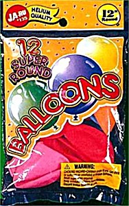 12'' Round Balloons- 12 Pk. Helium Quality