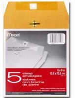 Mead 6X9 Clasp Envelopes 5ct