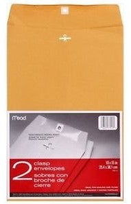 Mead 10X15 Clasp Envelopes 2ct
