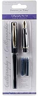 Calligraphy Pen Set- 1 Pt. 1 Blk. Ink 1 Blue Ink