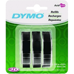 3 Pk. blk Tape For Dymo