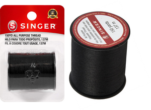 Black All Purpose Polyester Thread- 150 Yards