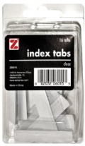 INDEX TABS CLEAR 16 CT.