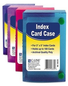 3X5 Poly Index Card Box