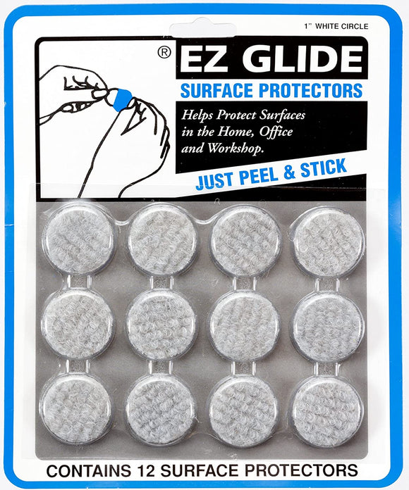 1'' Round EZ Glide Surface Protection-White